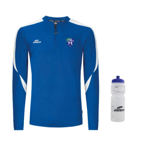 Sweat COMPO Royal/Blanc + Logo club et Gourde BARBARA Royal